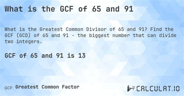 GCF of 65 and 13